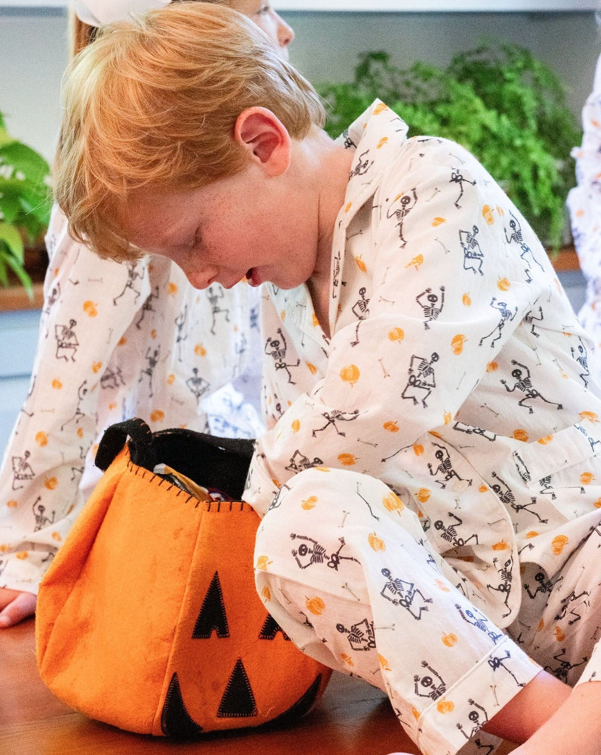 Dancing Skeleton Button Down Pajamas-FINAL SALE