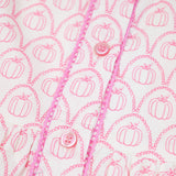 Pumpkin Scallop Print Dress