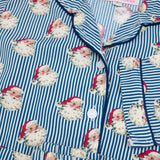 Navy Striped Vintage Santa Mens Pajama Set