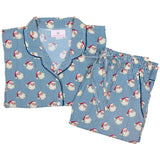 Navy Striped Vintage Santa Mens Pajama Set