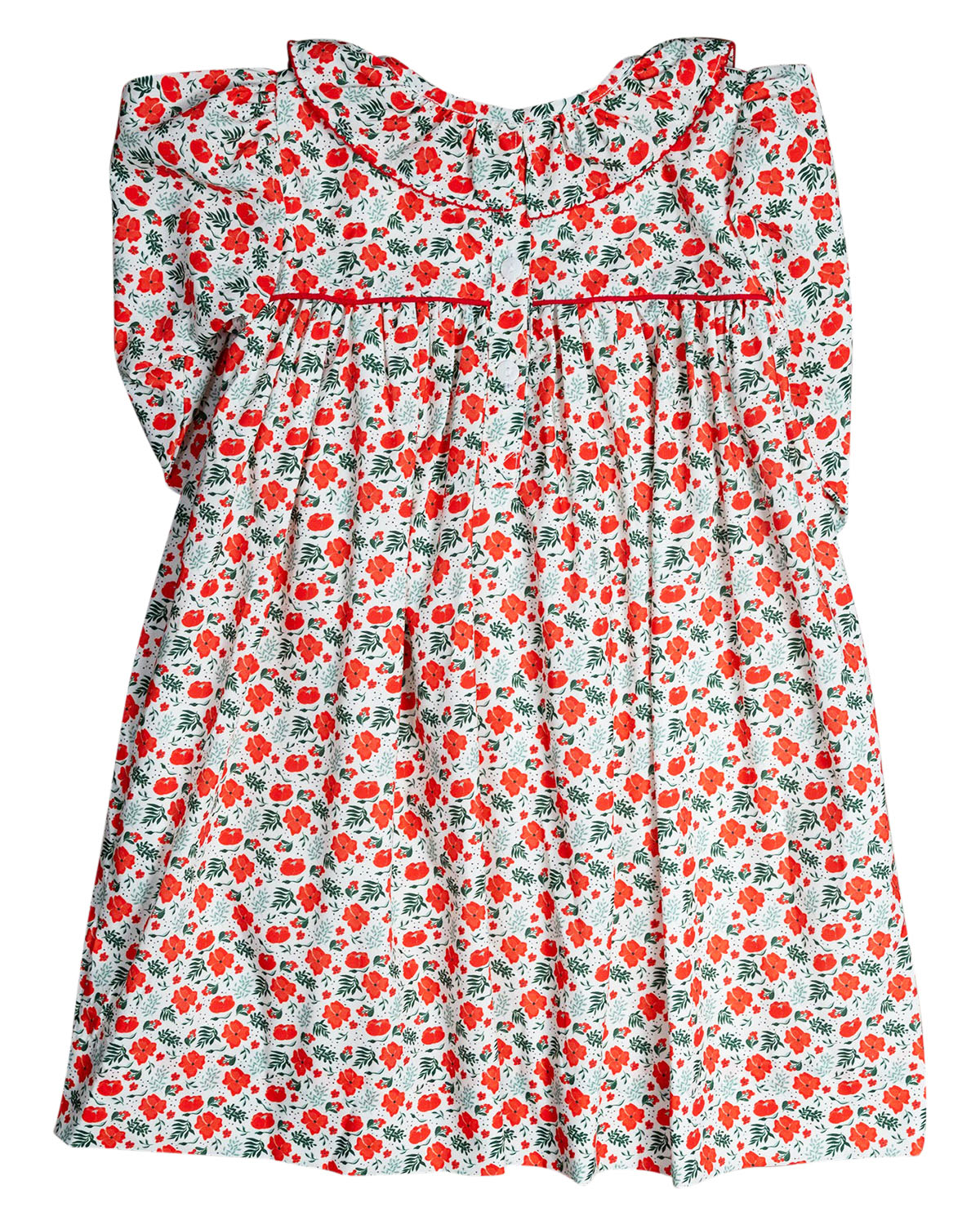 Holiday Floral Embroidered Pocket Dress- FINAL SALE