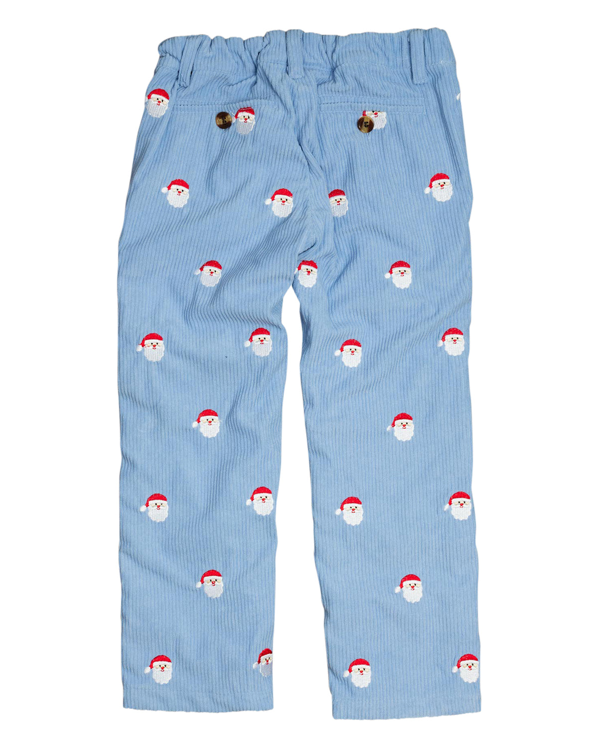 Santa Applique Light Blue Corduroy Pants