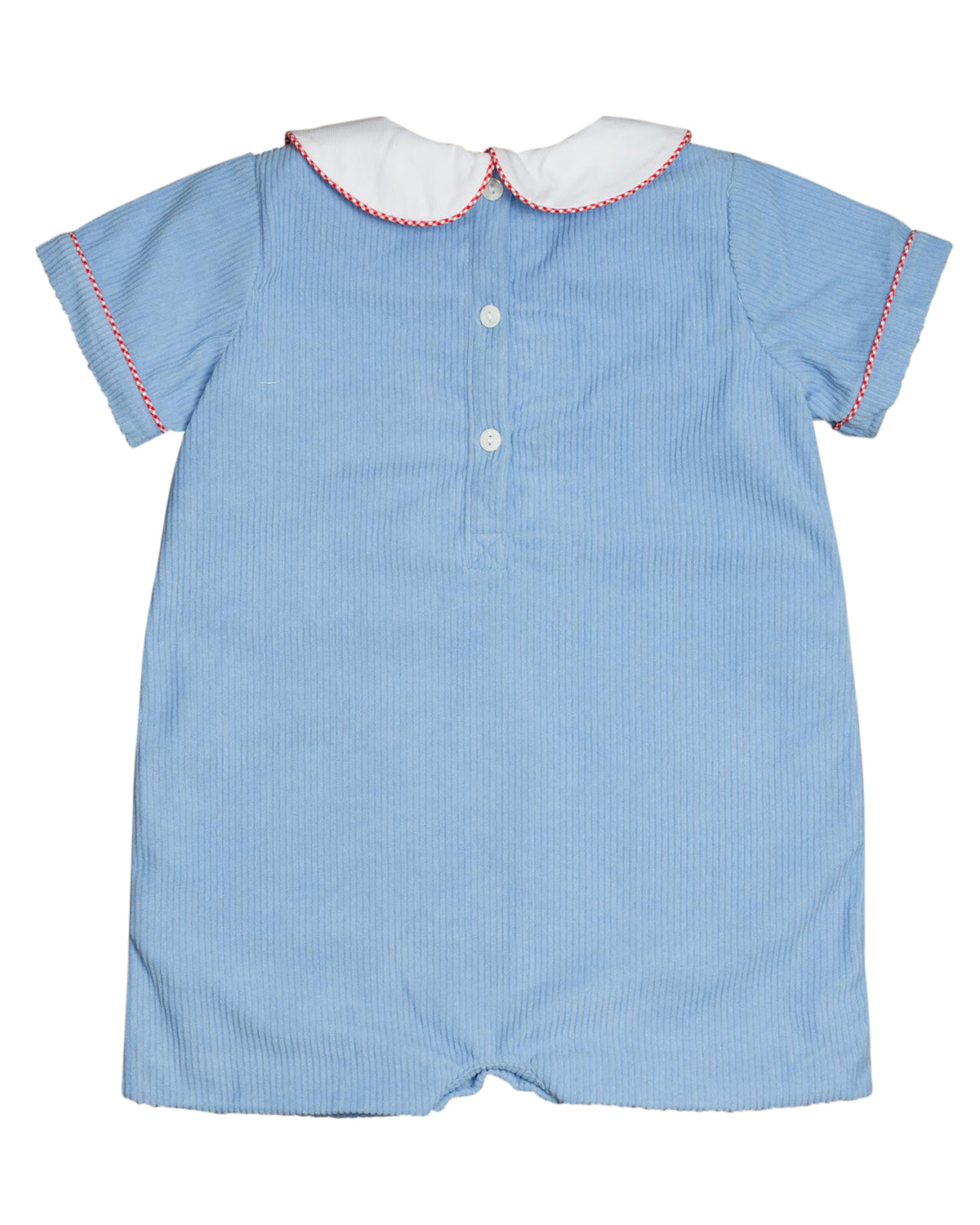 Santa Applique Light Blue Corduroy Shortall