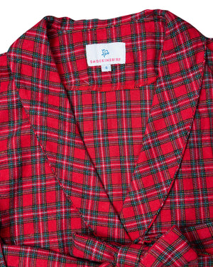 Red Tartan Plaid Robe- FINAL SALE