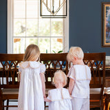 Cross Hand Embroidered Bubble with Bib Collar