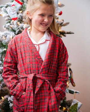 Red Tartan Plaid Robe- FINAL SALE