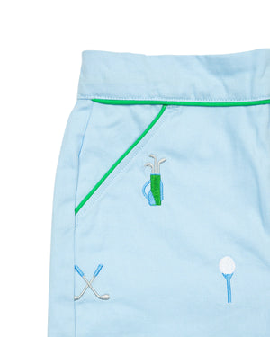 Golf Embroidered Shorts Set