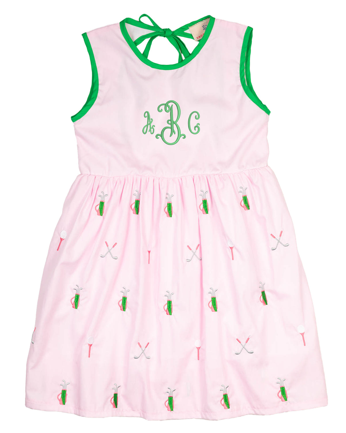 Golf Embroidered Pink Dress