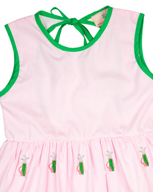 Golf Embroidered Pink Dress