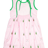 Golf Embroidered Pink Dress