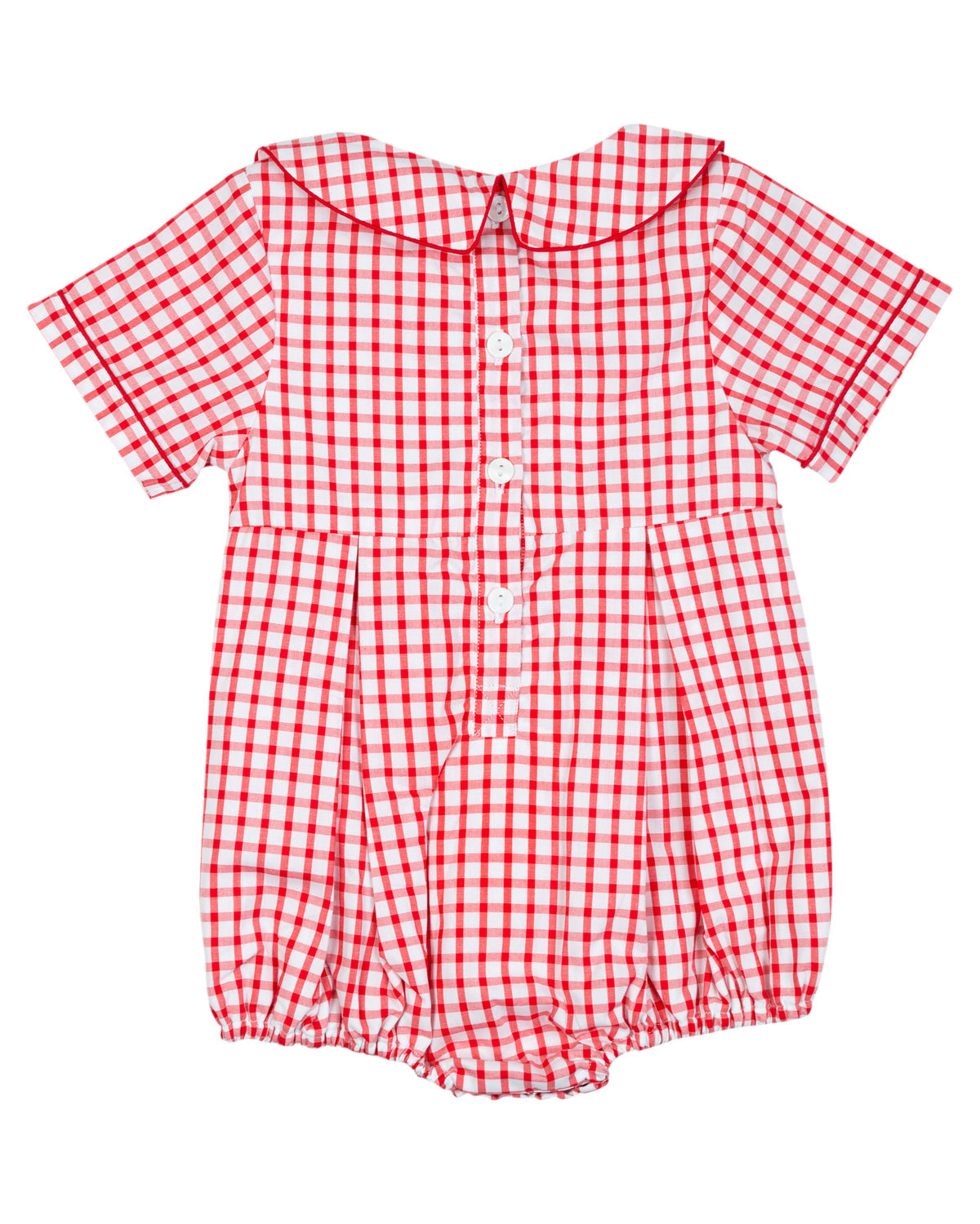 School Supplies Red Windowpane Boy Bubble-FINAL SALE