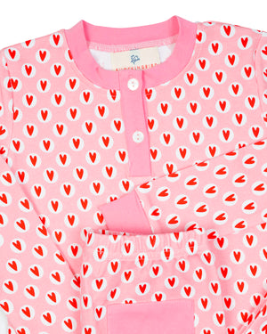 Valentine Hearts Knit Pajama Set