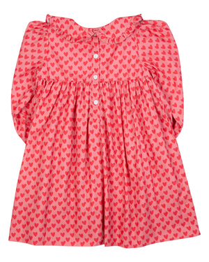 Ditsy Hearts Smocked Dress