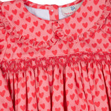 Ditsy Hearts Smocked Bubble- FINAL SALE