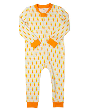 Carrots Striped Knit Zip Up Pajamas-FINAL SALE