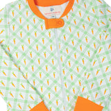 Carrot Crush Knit Zip Up Pajamas-FINAL SALE