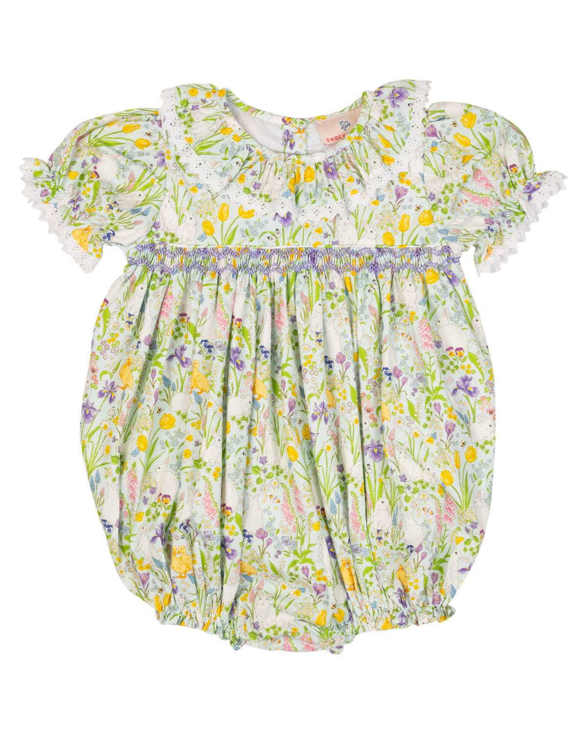 Springtime Garden Smocked Bubble