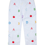 ABC 123 Embroidered Pants- FINAL SALE