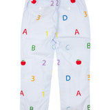 ABC 123 Embroidered Pants- FINAL SALE