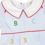 ABC 123 Embroidered Bubble- FINAL SALE