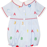 ABC 123 Embroidered Bubble- FINAL SALE