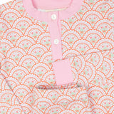 Floral Valentines Scallop Print Pajama Set