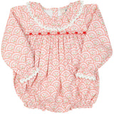 Floral Valentines Scallop Print Bubble