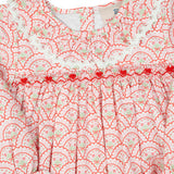 Floral Valentines Scallop Print Bubble