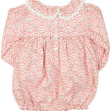 Floral Valentines Scallop Print Bubble