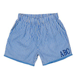 Blue Striped Tucker Shorts