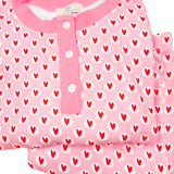 Valentine Hearts Knit Ladies Pajama Set- FINAL SALE