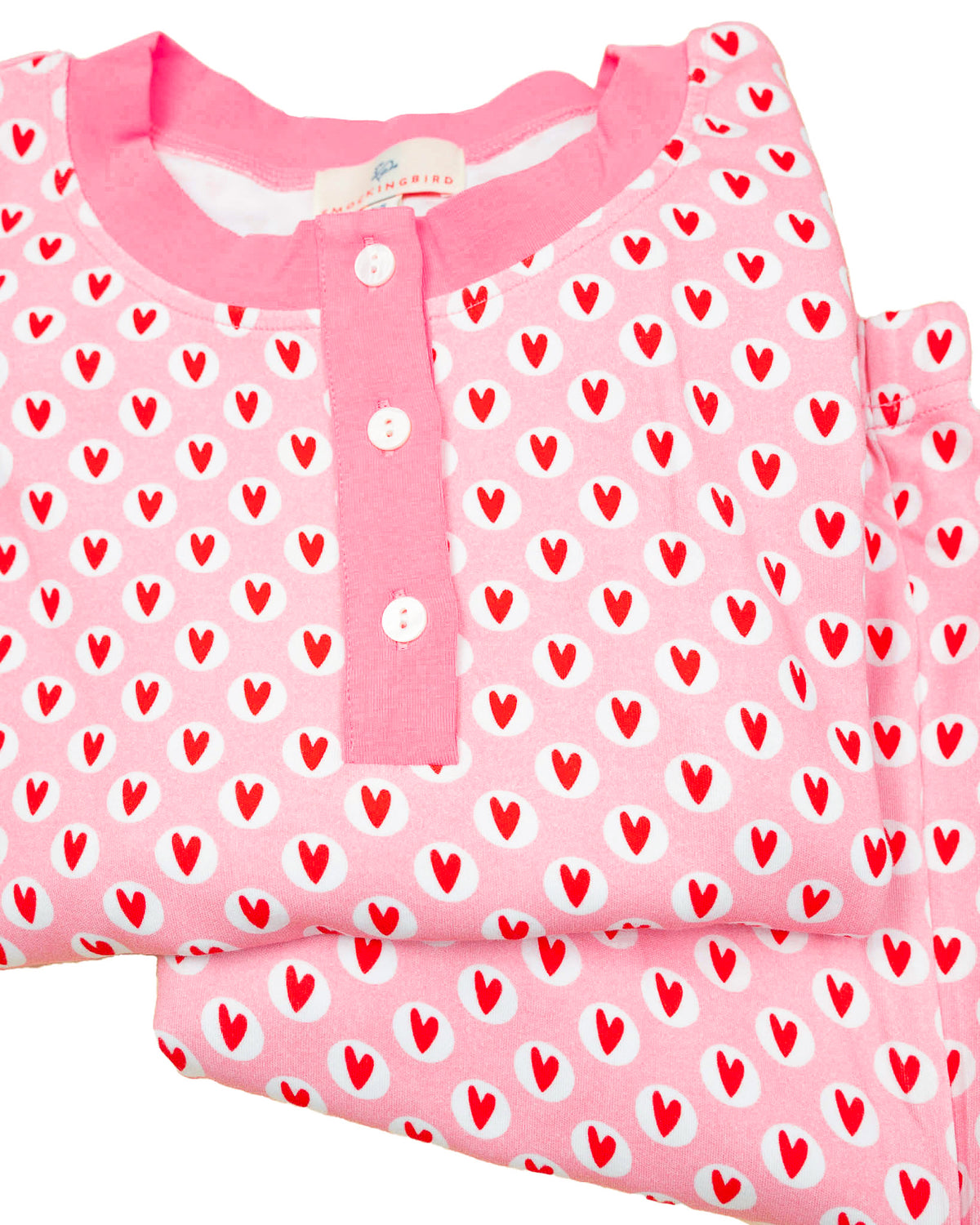 Valentine Hearts Knit Ladies Pajama Set