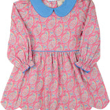 Paisley Floral Scalloped Hem Dress