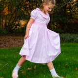 Pink Gingham Smocked Jenny Dress