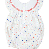 Flags Smocked Star Print Bubble