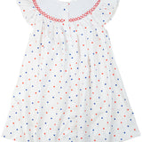 Flags Smocked Star Print Dress