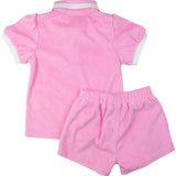 Pink Terry Shorts Set