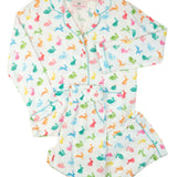 Colorful Bunnies Button Down Pajamas