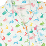 Colorful Bunnies Button Down Pajamas