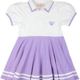 Purple and White Knit Tennis Dress