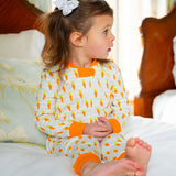 Carrots Striped Knit Zip Up Pajamas