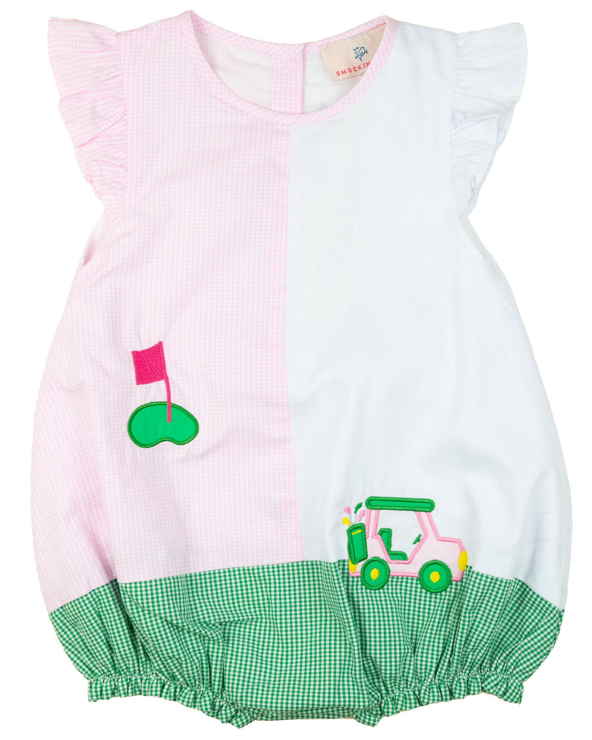 Golf Cart Applique Ruffle Sleeve Bubble