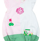 Golf Cart Applique Ruffle Sleeve Bubble