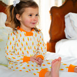 Carrots Striped Knit Zip Up Pajamas