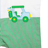 Golf Cart Applique Gingham Shortall