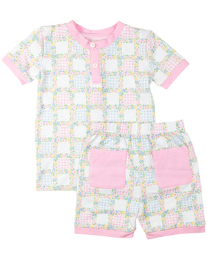 Garden Gingham Short Sleeve Pajama Set