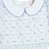 Easter Toile Girl Bubble