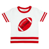 Go! Fight! Win! Red Football Appliqué Shirt