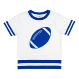 Go! Fight! Win! Royal Blue Football Appliqué Shirt