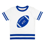 Go! Fight! Win! Royal Blue Football Appliqué Shirt